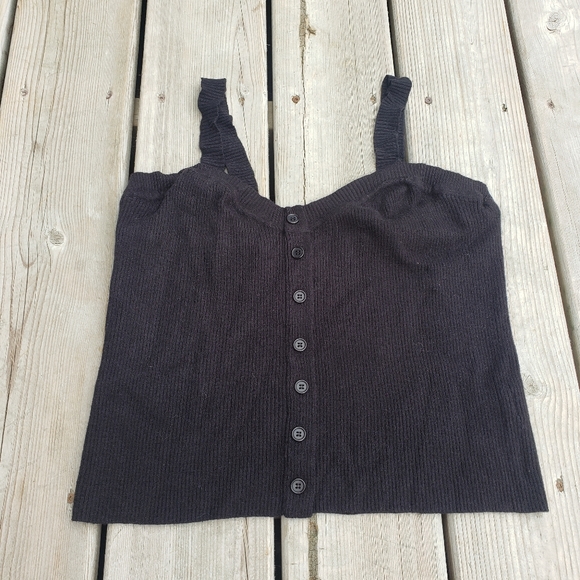 NWOT Ten Sixty Sherman ribbed button up tank top - Picture 2 of 5